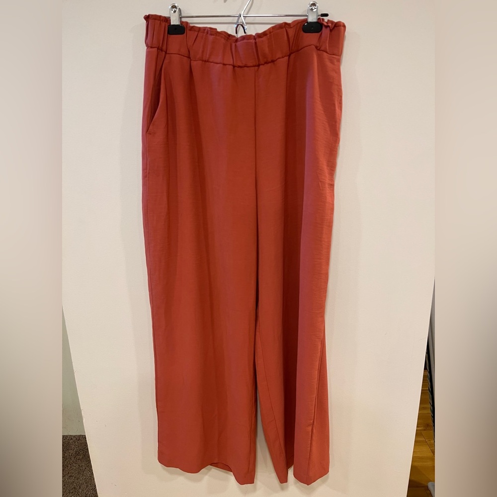 Hilary Radley Wide Leg Coral Pants